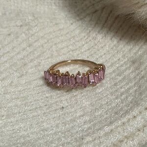 Pink asymmetric ring